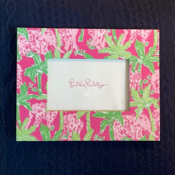 Lilly Pulitzer Pink and Green Elephant Photo Frame